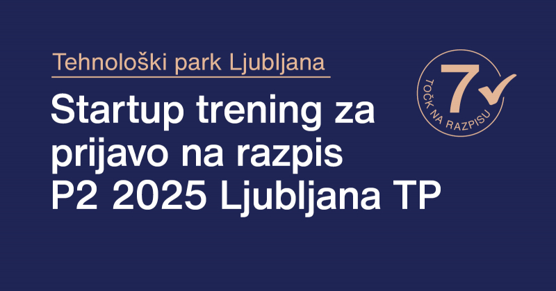 Startup trening za prijavo na razpis P2 2025