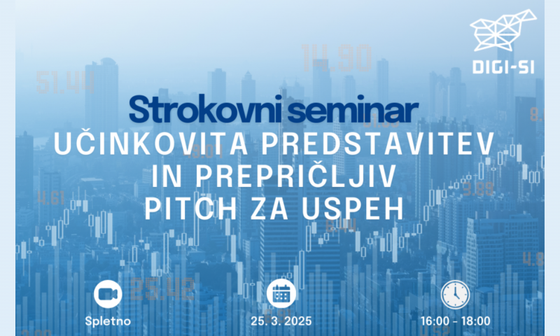 Učinkovita predstavitev in prepričljiv pitch za uspeh